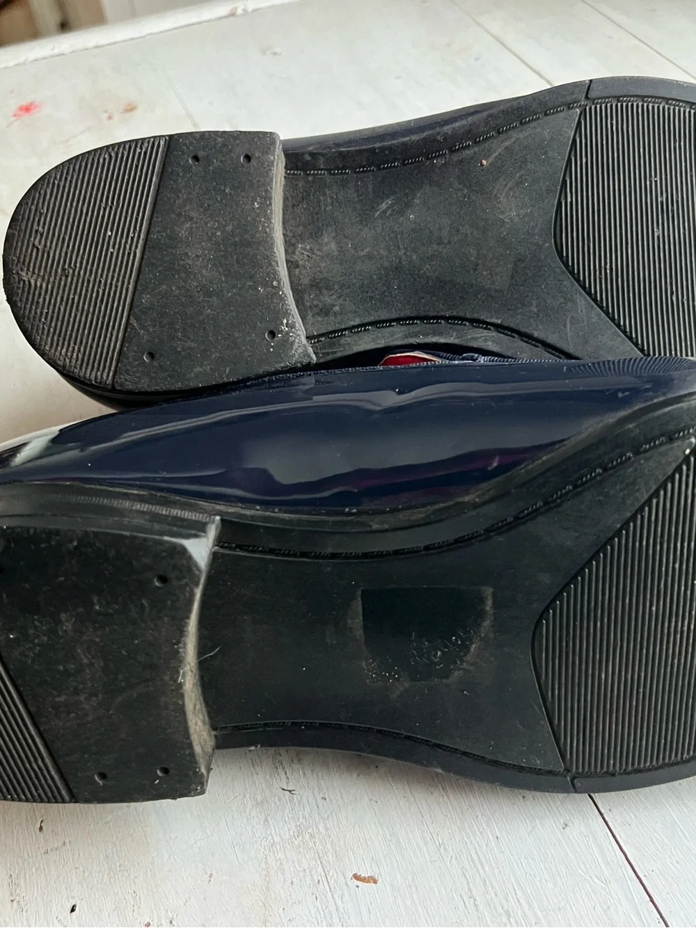 Men's Navy Velvet & Patent Slip-On Loafers with Gold Bit